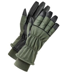 Men's Green and Black Winter Gloves